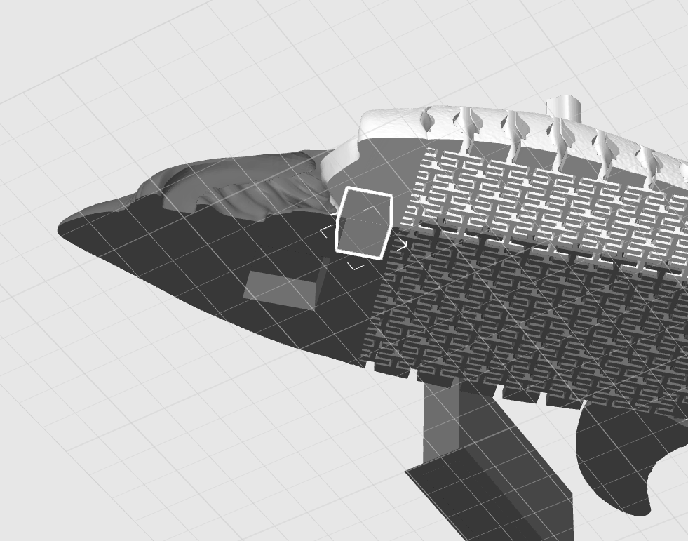 Miniatura 3 do modelo 3D 可动大白鲨铰链模型