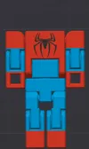 Modified spider logo on chest