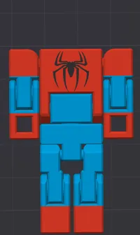 Modified spider logo on chest