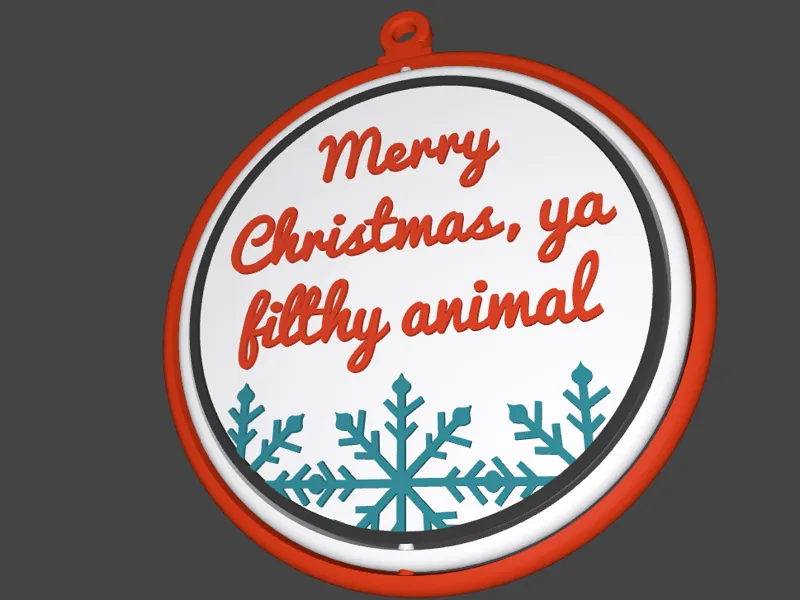 Christmas Ornament - Ya Filthy Animal