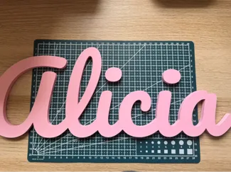 Cartel nombre personalizado