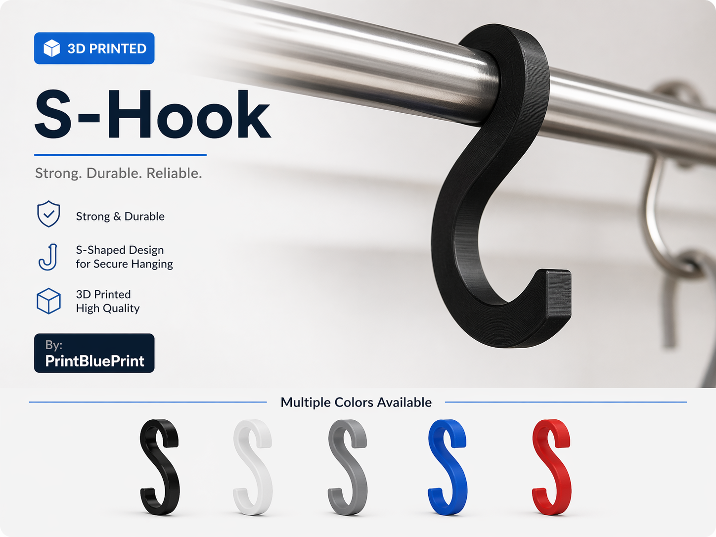 Heavy Duty S Hook (No Supports)