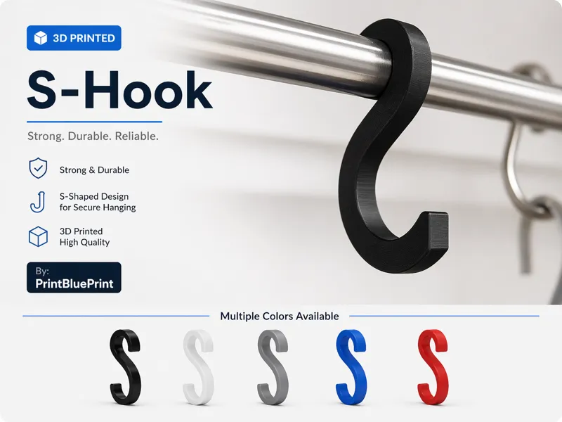 Heavy Duty S Hook (No Supports)