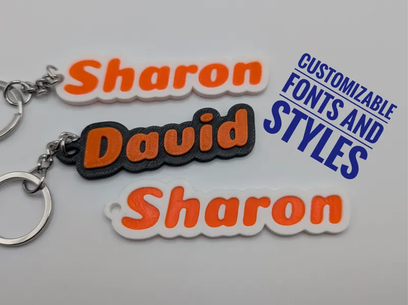 Fully Customizable Text Keychain