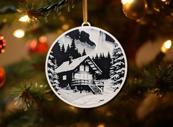 Christmas Cottage Ornament