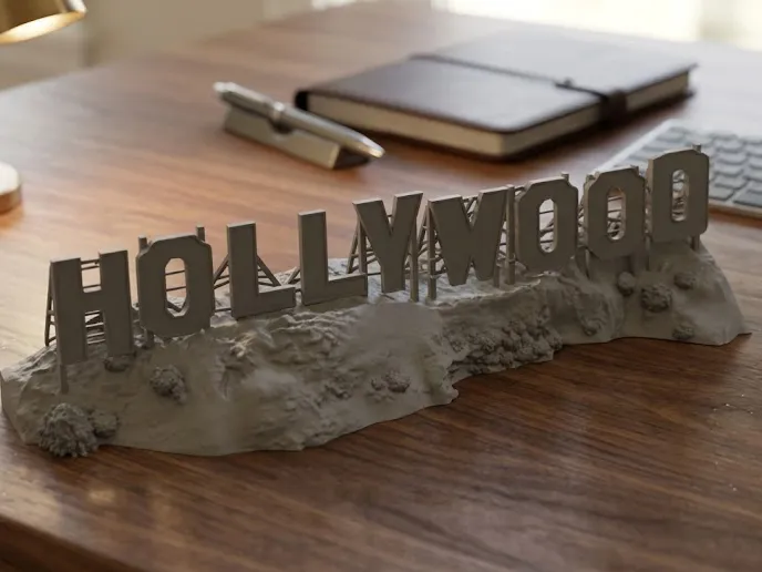 Hollywood Sign - Iconic Landmark Desktop Diorama