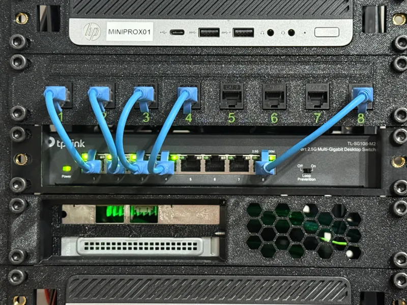 1U Shelf to Suit TP-Link TL-SG108-M2