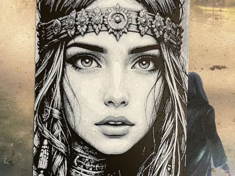 hueforge femme mystérieuse