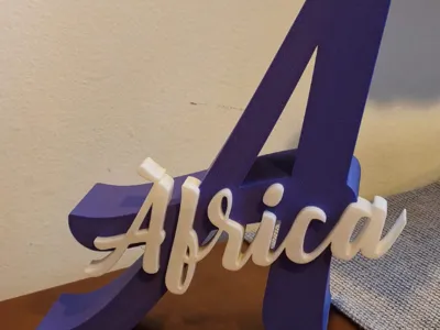 Decorative Sign "África, Àfrica and Africa"