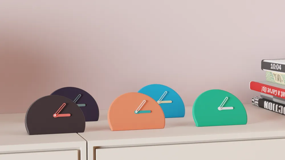 Modern Desktop Clock Modern Desktop Clock. Minimalist folded design - Free 3D Print Model ...