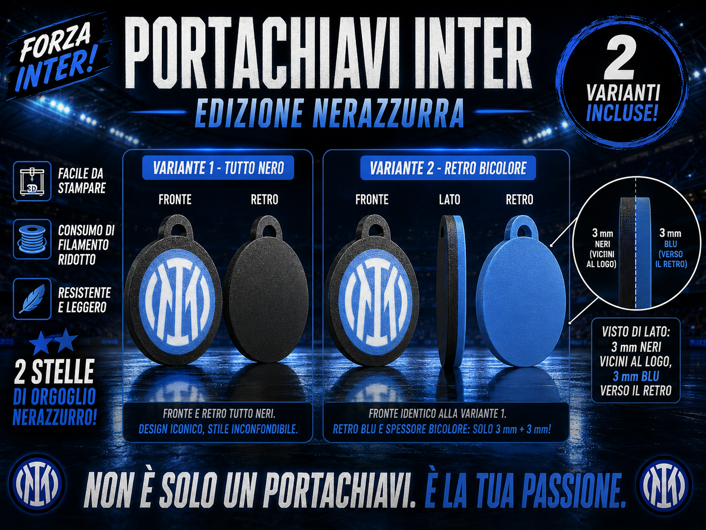 Portachiavi Inter | 2 Varianti Esclusive