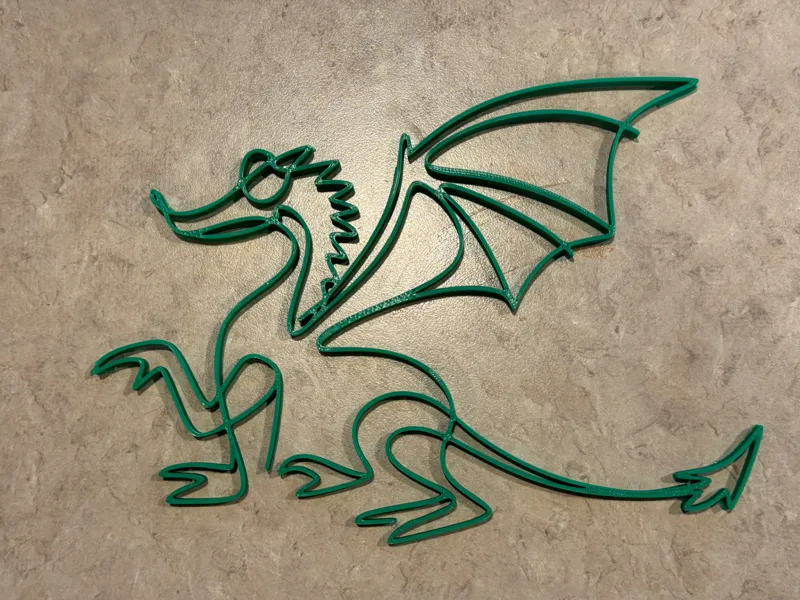 Dragon Silhouette for Wall or Window