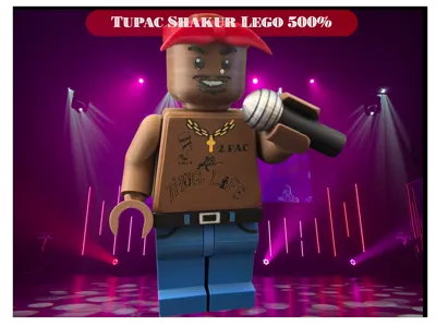 Tupac Shakur Brick Figure 500%