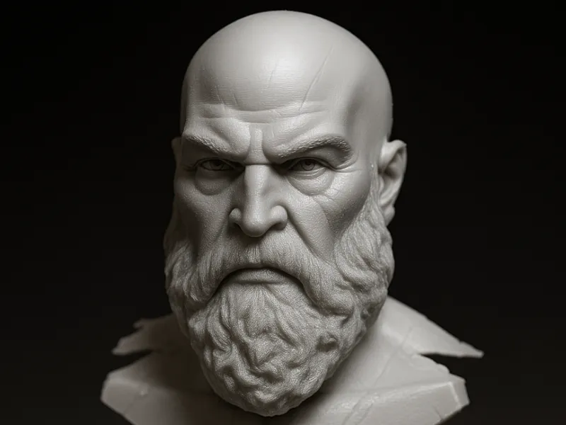 Kratos Bust – God of War Fan Art