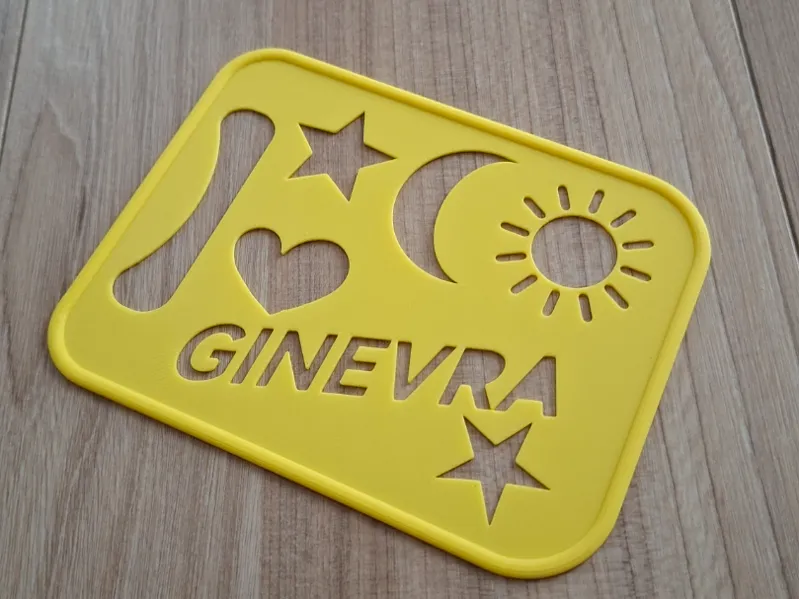 STENCIL PER DISEGNO CON NOME E FORMINE 