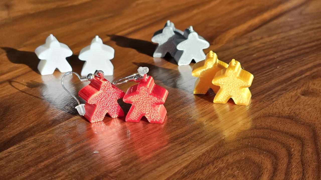 Meeple Earrings - just pick your prefered color ! view 2