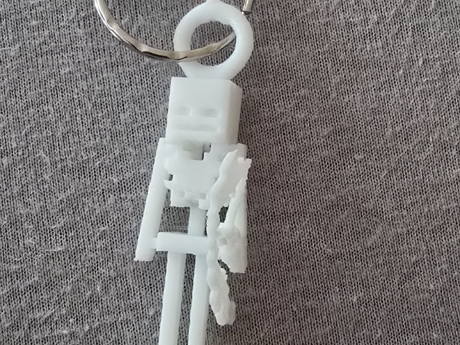 Minecraft Skeleton with Bow Keychain Pixel Blocky