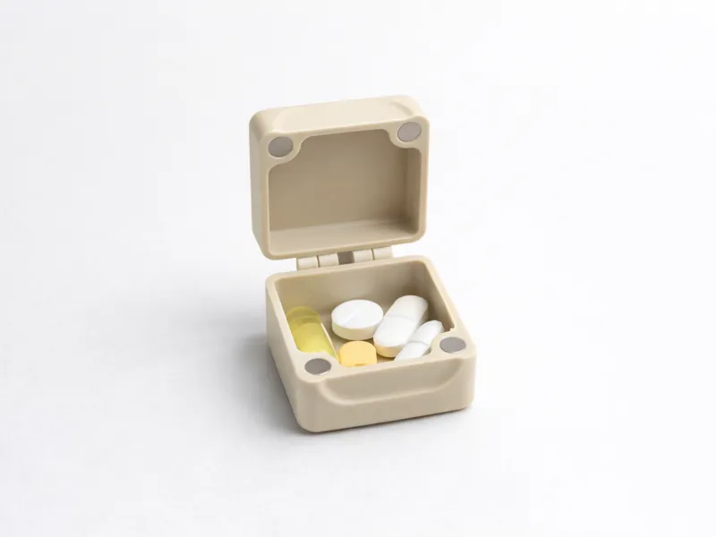 Pill Box – Magnetic Easy-Open Compact Pill Case
