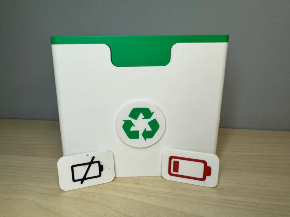 Large Battery Recycling Box (Changeable Symbols) by Lukas - MakerWorld