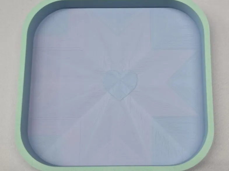 simple tray with heart