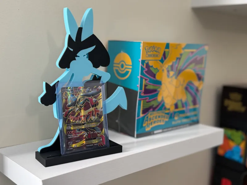 Lucario Pokémon card display stand 
