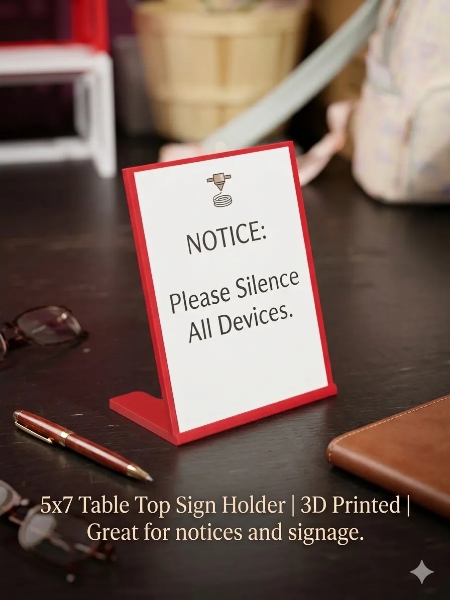 Sign Stand Stl File Scalable Sign Holder - Free 3D Print Model - MakerWorld