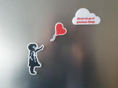 Banksy Girl with Balloon Fridge Magnet