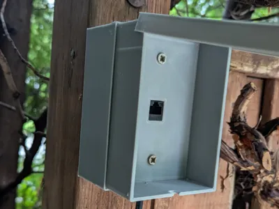 Post mounted Ethernet jack + weatheproof box&cover