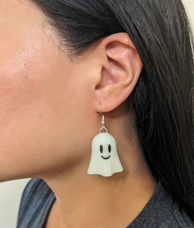 Happy Ghost Earrings view 2