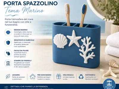 Marine Themed Toothbrush Holder