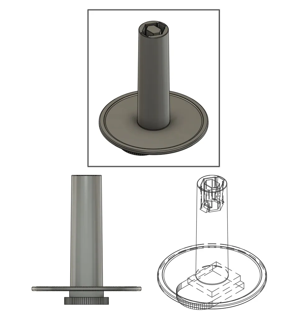 Spool Adapter (AMS Lite) for Riser V2 [Improved] Remixed by ...