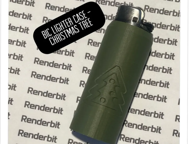 Bic Lighter Case - Christmas Tree