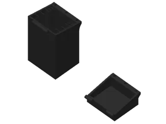 Caja para organizar vidrios de soldadura