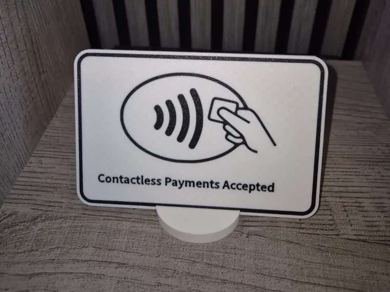 Contactless payment sign