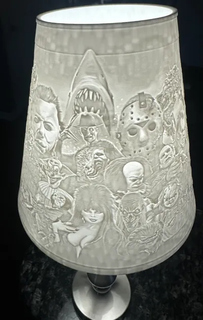 Horror Movie Lithograph Lampshade