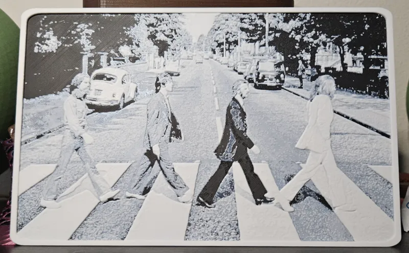 Abby Road Hueforge remix (Framed)