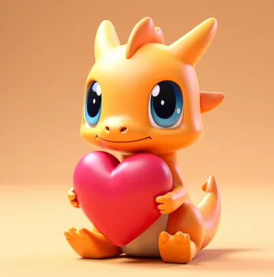 Dragon with heart