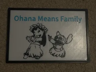 Lilo & Stitch - Ohana Means Family Sign