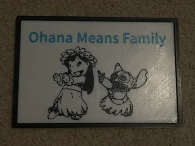 Lilo & Stitch - Ohana Means Family Sign