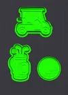 0.2mm layer, 2 walls, 15% infill BALL 5CM - CART & BAG 8.5CM