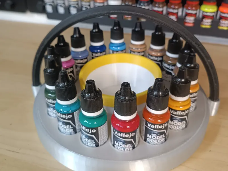 Mobile Paint Station - 16x Vallejo & Water Holder