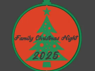 Family Christmas Night 2025 Ornament
