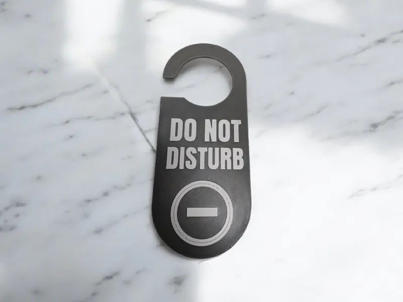 avviso di non disturbare