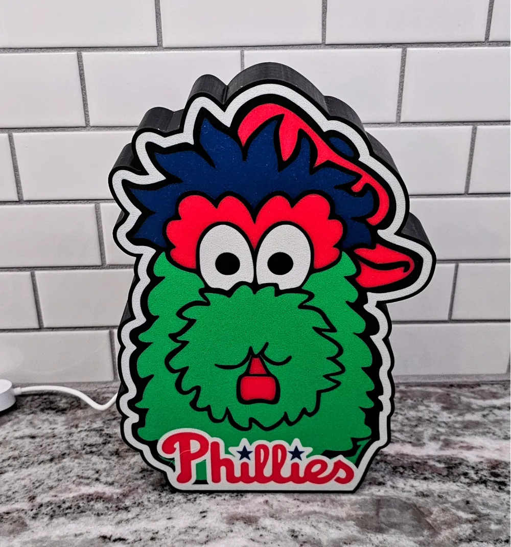 Philadelphia Code Official Box Philadelphia Phillies Phanatic Light Box. by chrsrbz MakerWorld ...