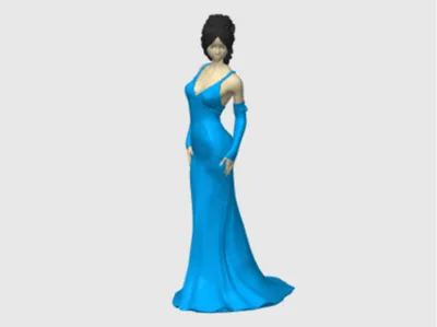A GIRL IN AN ELEGANT DRESS