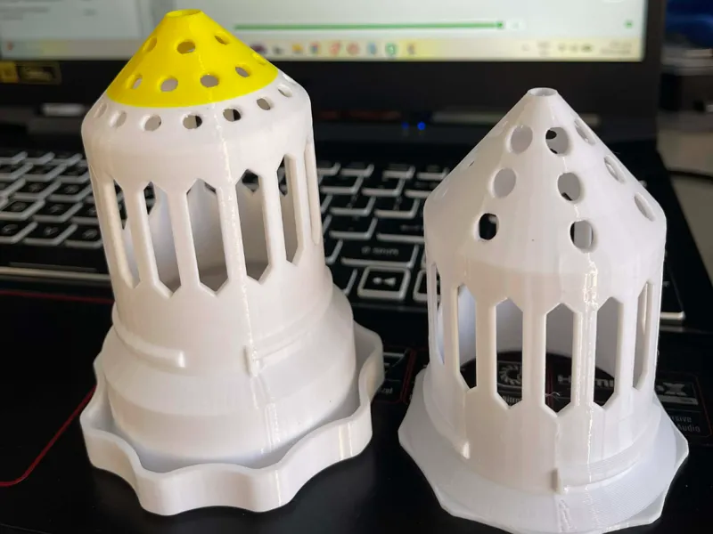 Netpot for hydroponic tower - reduced time/grams