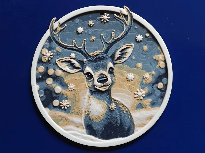 Lovley Rudolph Deer V1 Christmas Ornament 4colors.