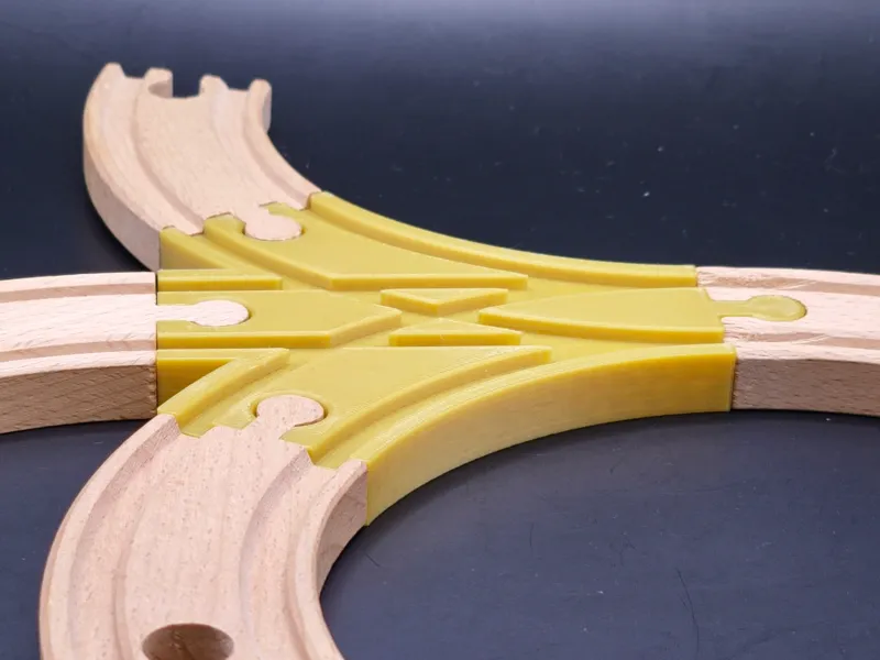 3-Way Splitter - wooden train parts