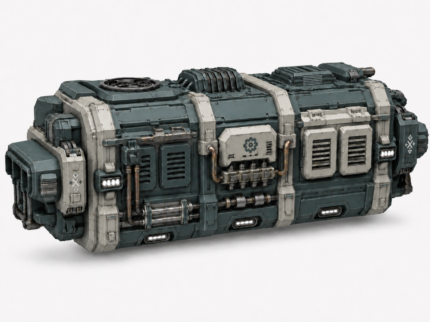 Grimdark Space Dwarf Land Train Wagon - Sci fy 