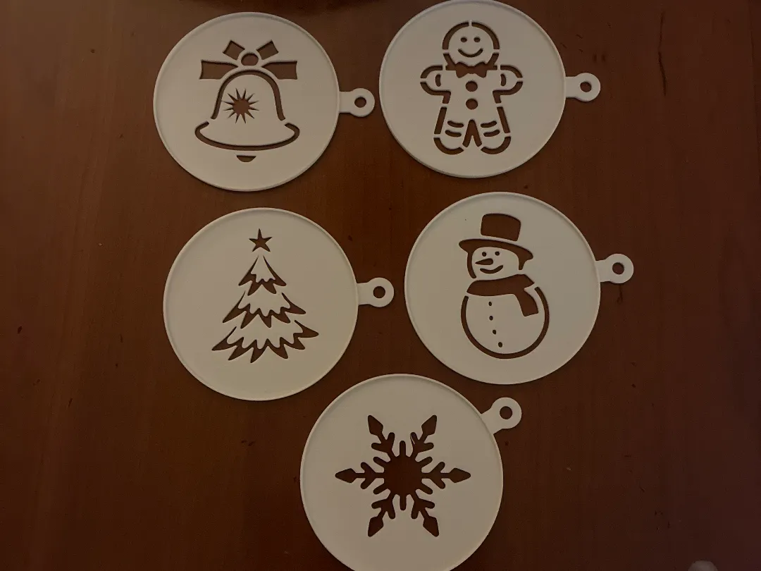 Pochoirs café de Noël - Cappuccino